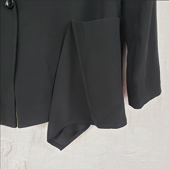 𝅺euc Reiss Lissy Bonded Soft Draped Blazer Jacket in Black Size medium - Picture 5 of 8